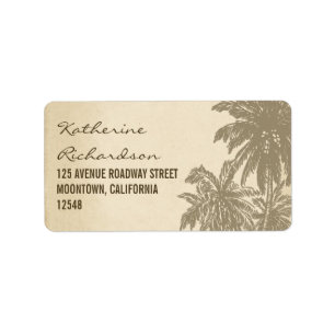 vintage palms address labels
