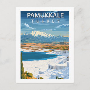Vintage Pamukkale Turkey Thermal Pools Turkish Postcard