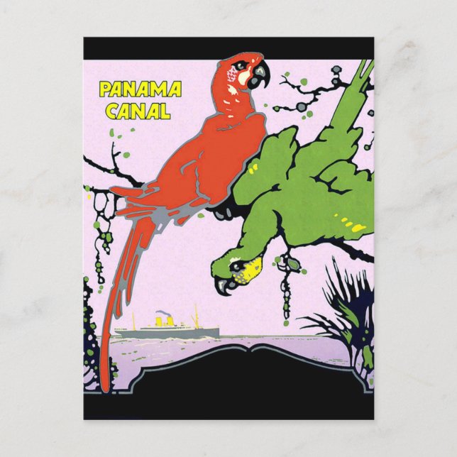 Vintage Panama Canal Travel Postcard (Front)