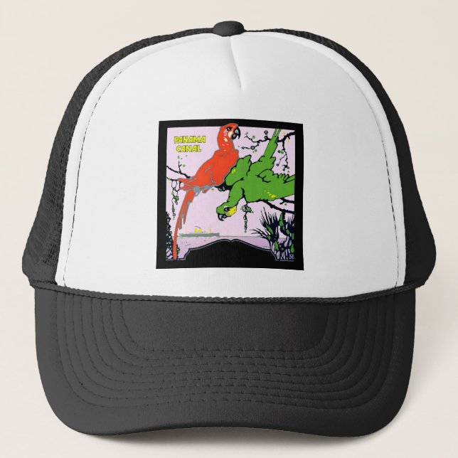 Vintage Panama Canal Travel Trucker Hat (Front)