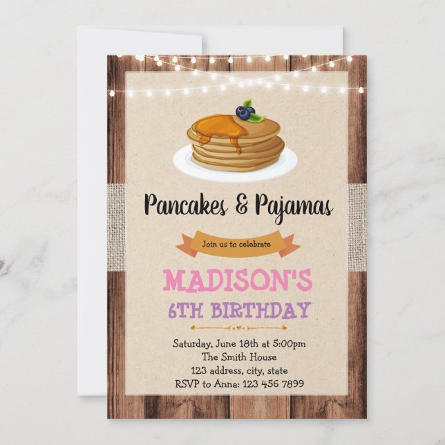 Vintage pancake invitation (Front)