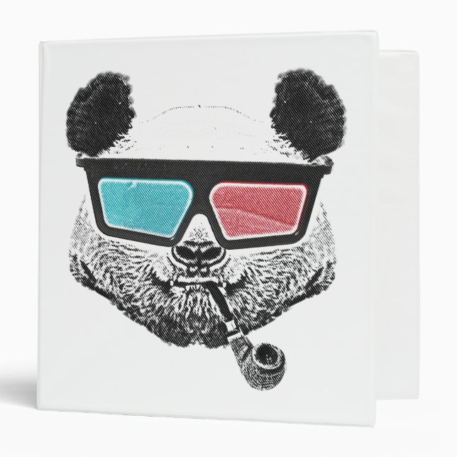 Vintage panda 3-D glasses Binder (Front/Inside)
