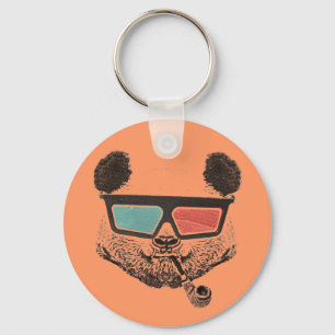 Vintage panda 3-D glasses Keychain