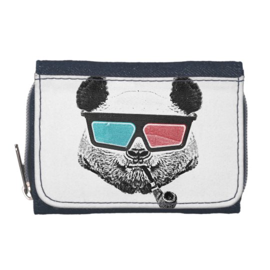 Vintage panda 3-D glasses Wallet