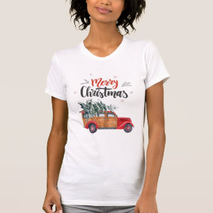 Vintage Panel Truck Christmas T-Shirt