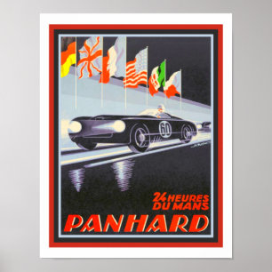 Vintage Panhard Poster- Alex Kow Poster