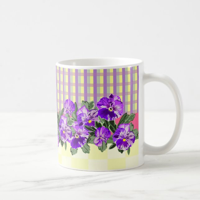 Vintage Pansy Coffee Mug (Right)