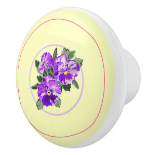 Vintage Pansy Drawer Pull