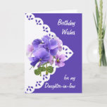 Vintage Pansy Flower Daughter-in-law Birthday Card<br><div class="desc">Vintage Pansy Flower for your Daughter-in-law Birthday</div>