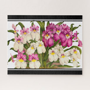 Vintage Pansy Orchid Flowers Puzzle
