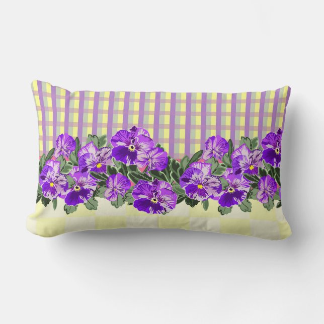 Vintage Pansy Pillow (Front)
