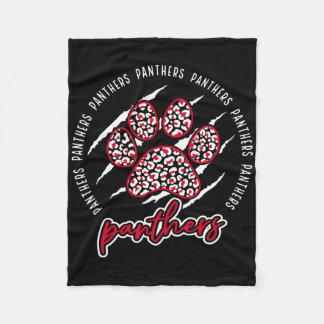 Vintage Panthers School Sports Name Spirit Back To Fleece Blanket