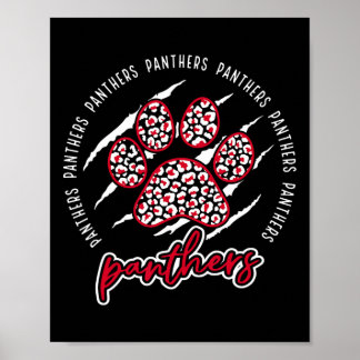 Vintage Panthers School Sports Name Spirit Back To Poster