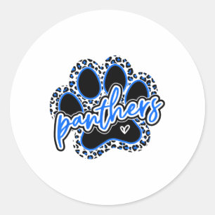 Vintage Panthers School Sports Name Spirit Go Back Classic Round Sticker