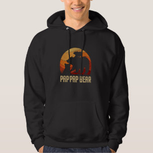 Vintage Pap Pap Bear Gifts For Father's Day Dad Gr Hoodie