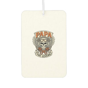 Vintage Papa Biker Skull Legend Air Freshener