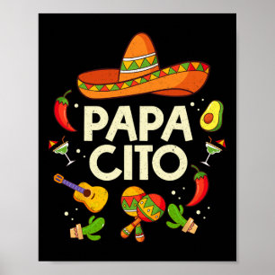 Vintage Papa Cito Cinco De Mayo Mexican Party Poster