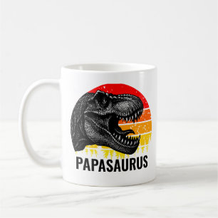 Vintage Papasaurus T-rex Sunset Coffee Mug
