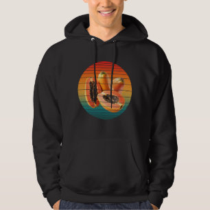 Vintage papaya fruits heathy food vegan hoodie