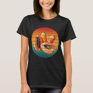 Vintage papaya fruits heathy food vegan T-Shirt