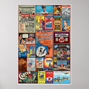 VINTAGE PAPER ADVERTISING THEME print
