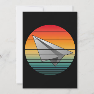 Vintage Paper Airplane Invitation