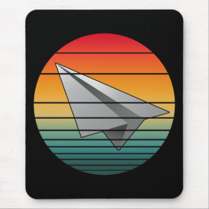 Vintage Paper Airplane Mouse Pad