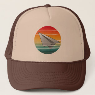 Vintage Paper Airplane Trucker Hat