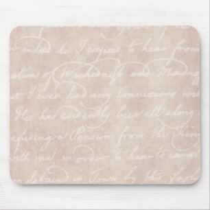 Vintage Paper Antique Script Writing Parchment Mouse Pad