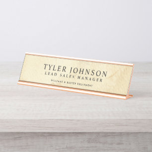 Vintage Paper Backdrop Customized Desk Name Plate