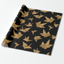 Vintage Paper Cranes Wrapping Paper