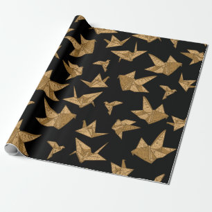 Vintage Paper Cranes Wrapping Paper