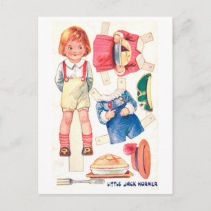 Vintage Paper Doll Postcard--Jack Horner Postcard
