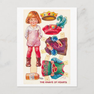 Vintage Paper Doll Postcard--Knave of Hearts Postcard