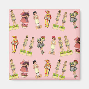 Vintage Paper Dolls Magnet
