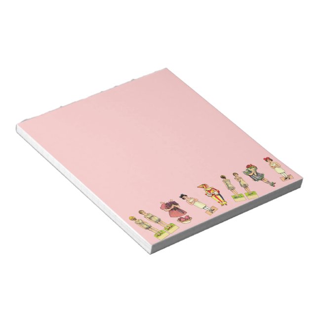 Vintage Paper Dolls Notepad (Angled)