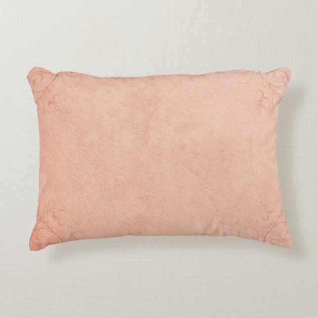 Vintage paper frame ornament accent pillow (Front)