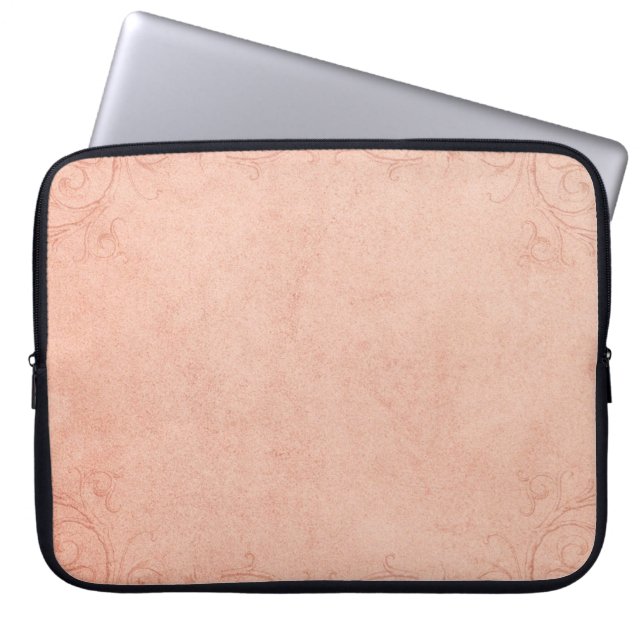 Vintage paper frame ornament laptop sleeve (Front)
