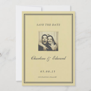 Vintage Paper Nostalgic Photoautomat Save the Date