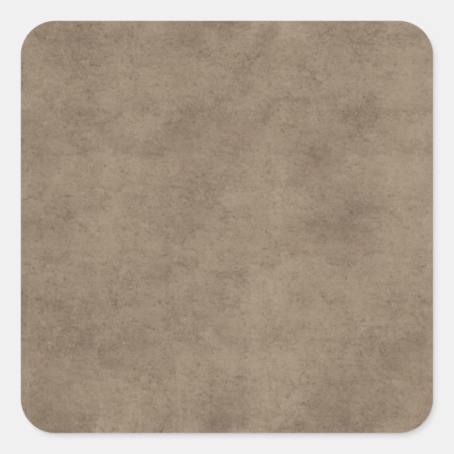 Vintage Paper Parchment Paper Template Blank Square Sticker (Front)