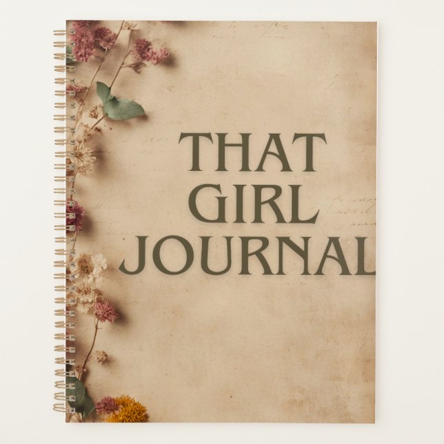 Vintage Paper Texture Daily Planner & Organizer (Front)