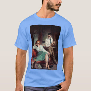 Vintage Paperback Illustration Office Sinner T-Shirt
