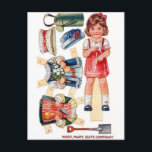 Vintage Paperdoll Mary, Mary Quite Contrary Card<br><div class="desc">Vintage Paper doll Mary, Mary Quite Contrary PostCard</div>
