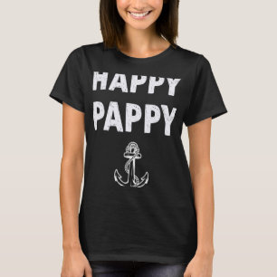 Vintage Pappy Captain Papa Happy Pappy Grandpa Boa T-Shirt