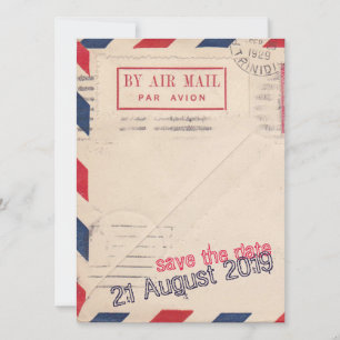 Vintage par Air Mail Enregistrer la carte de conse