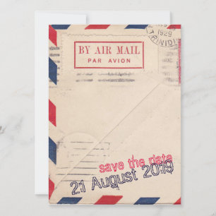 Vintage Par Air Mail Flat Enregistrer La Carte Dat