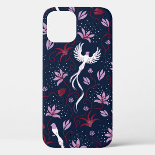 vintage paradise bird seamless repeating pattern b iPhone 12 case