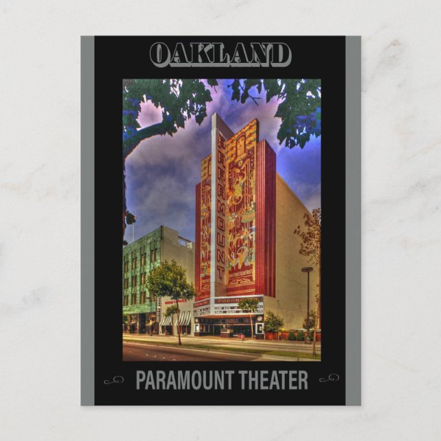 Vintage Paramount Theatre Oakland California Postcard (Front)