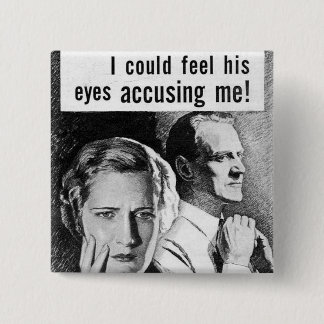 Vintage Paranoia 2 Inch Square Button