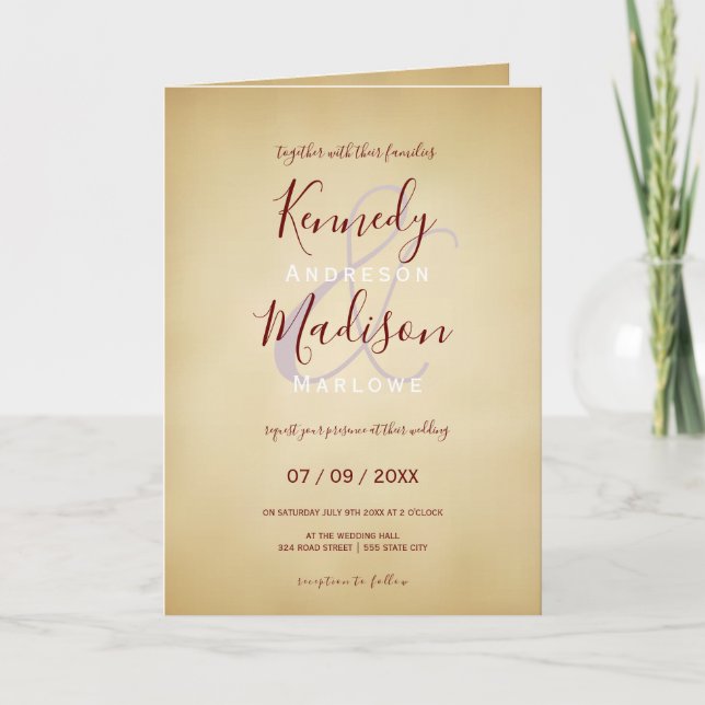 Vintage Parchment Amazing Antique Plain Invitation (Front)
